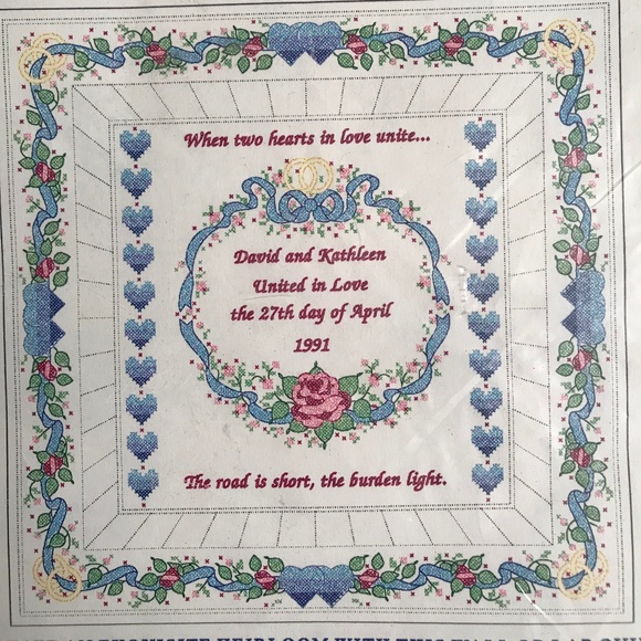 Jack Dempsey Embroidery Lap/Wall Quilt Wedding Kit - Picture 2 of 3